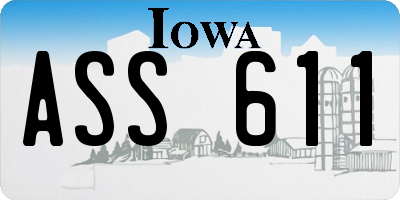 IA license plate ASS611