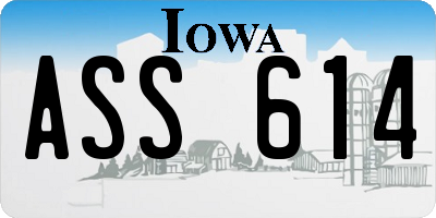 IA license plate ASS614