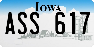 IA license plate ASS617