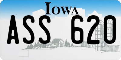 IA license plate ASS620