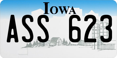 IA license plate ASS623