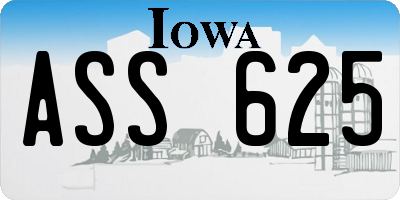 IA license plate ASS625