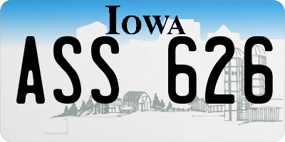 IA license plate ASS626