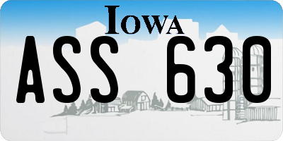 IA license plate ASS630
