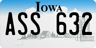 IA license plate ASS632