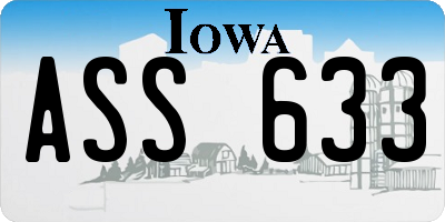IA license plate ASS633