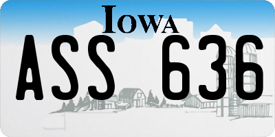 IA license plate ASS636