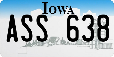 IA license plate ASS638
