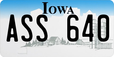IA license plate ASS640