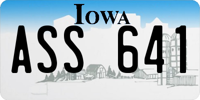 IA license plate ASS641