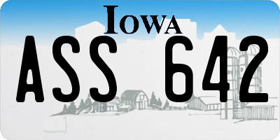 IA license plate ASS642