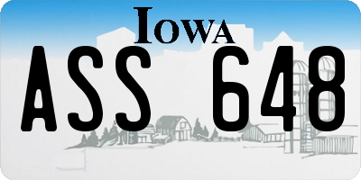 IA license plate ASS648