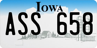 IA license plate ASS658