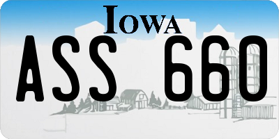 IA license plate ASS660