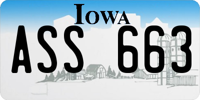 IA license plate ASS663