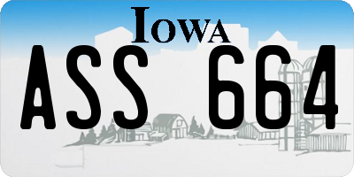 IA license plate ASS664