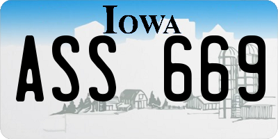 IA license plate ASS669