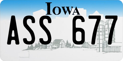 IA license plate ASS677