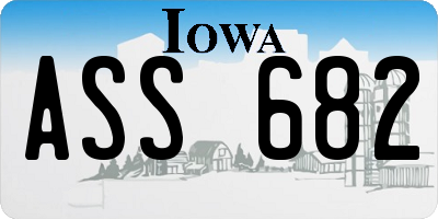 IA license plate ASS682