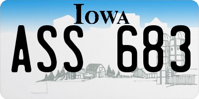 IA license plate ASS683