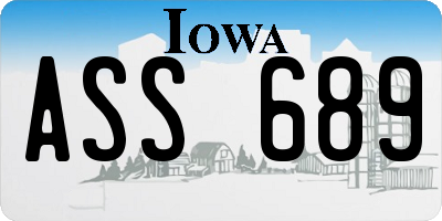 IA license plate ASS689