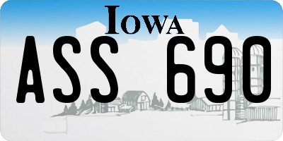 IA license plate ASS690