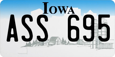 IA license plate ASS695
