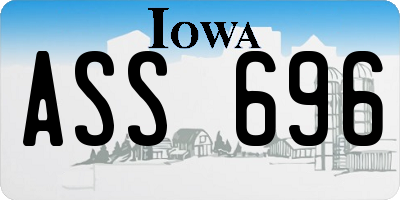 IA license plate ASS696