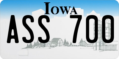 IA license plate ASS700
