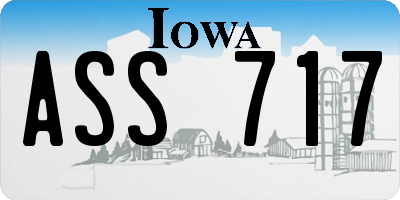 IA license plate ASS717