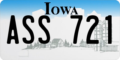 IA license plate ASS721