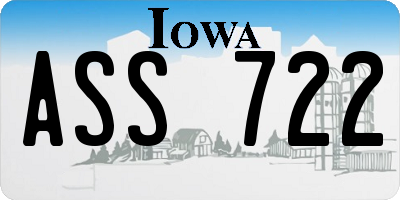IA license plate ASS722