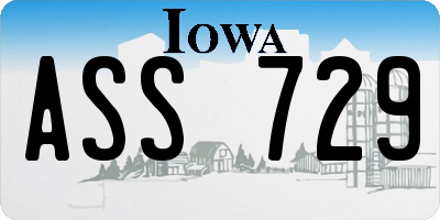 IA license plate ASS729