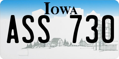 IA license plate ASS730