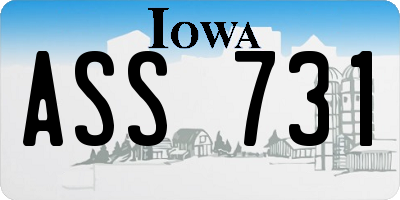 IA license plate ASS731