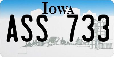 IA license plate ASS733