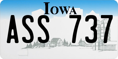IA license plate ASS737