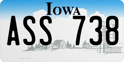 IA license plate ASS738