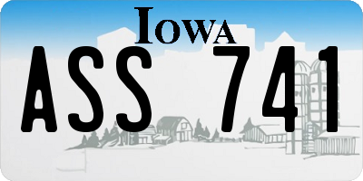 IA license plate ASS741