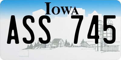 IA license plate ASS745
