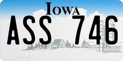 IA license plate ASS746