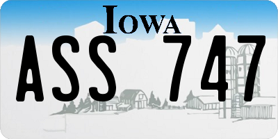 IA license plate ASS747