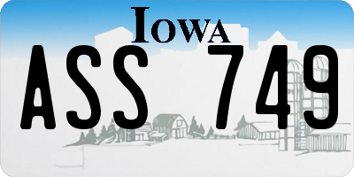 IA license plate ASS749