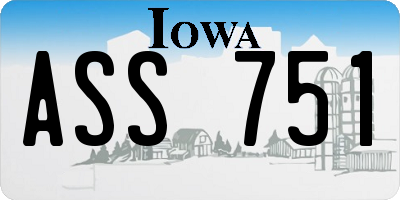 IA license plate ASS751