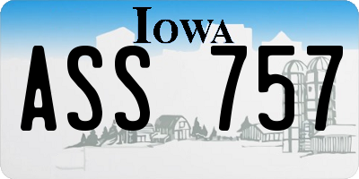 IA license plate ASS757