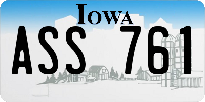 IA license plate ASS761
