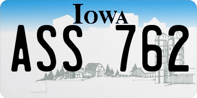 IA license plate ASS762