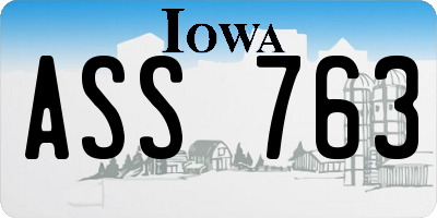 IA license plate ASS763