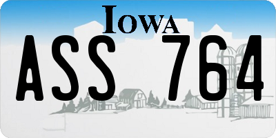 IA license plate ASS764