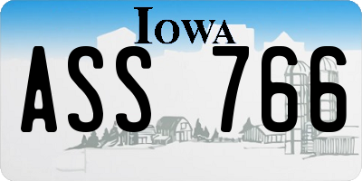 IA license plate ASS766
